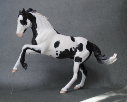 Eclipse resin, scale 1:10, painted to a black and white pinto in 2016